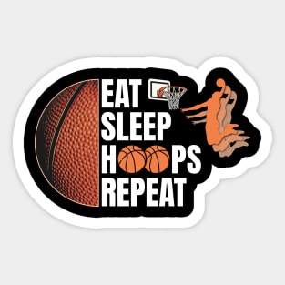 Eat Sleep Hoops Repeat Sticker